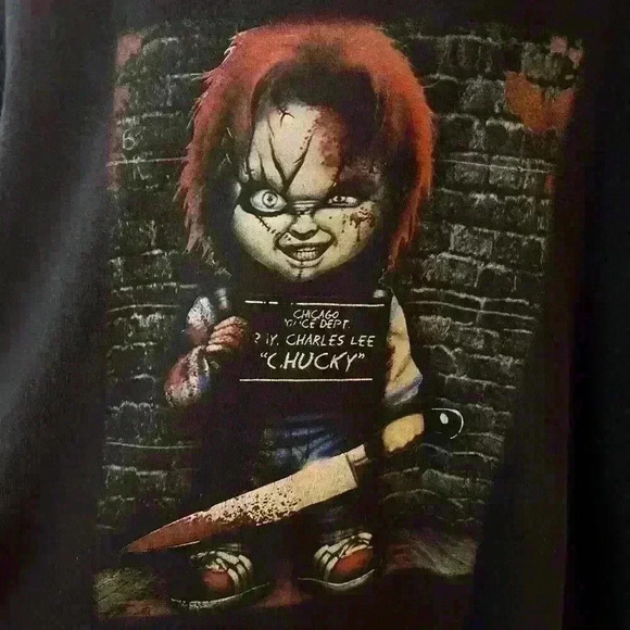 Teestyled Other - Chucky Mugshot T-Shirt Mens 2XL Scary Movie Monster Halloween Childs Play